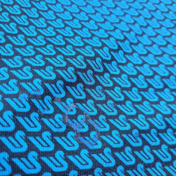 Under Armour Polo Shirt Mens Medium Blue Performance Golf Geometric Playoff FLAW - Picture 8 of 9